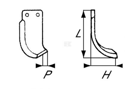 RB1570 Cuțit freză rotație dreapta 192x92x80mm grosime 6mm potrivit pentru Eberhardt