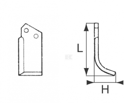 RB186023RH Cuțit freză rotație dreapta 145x72x50mm grosime 6mm potrivit pentru Ferrari