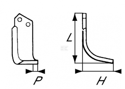 RB25023 Cuțit freză rotație dreapta 205x50x70mm grosime 6mm potrivit pentru Goldoni