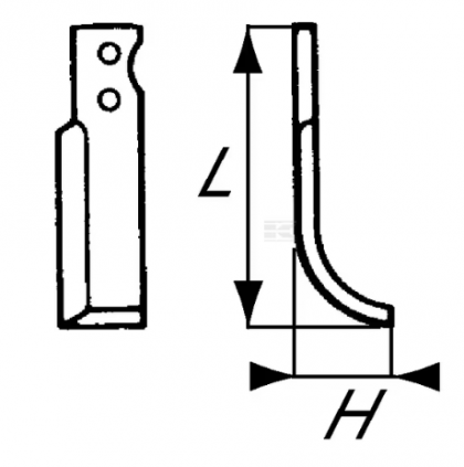 RB25007 Cuțit freză rotație dreapta 190x80x45mm grosime 5mm potrivit pentru Goldoni