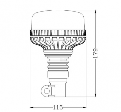 LA20028  Girofar LED montare pe stâlp DIN EMC