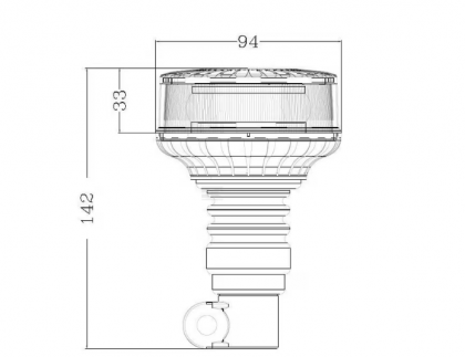 LA20080 Girofar LED montare pe stalp DIN LP