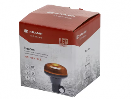 LA20093 Girofar LED, profil redus, 15W, 12-24V, chihlimbar, Ø 86mm x97mm