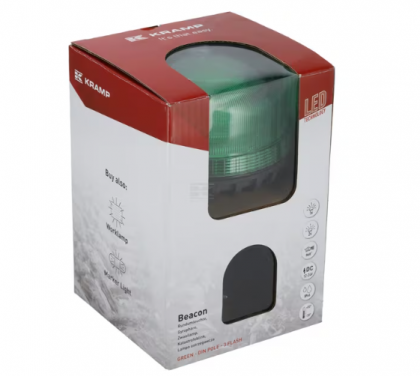 LA20028G Far LED, profil redus, 17W, 12-24V, verde, montare pe stâlp flexibil, Ø 115mm x179mm