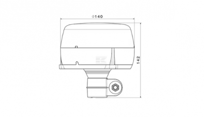 212400 Girofar LED, 11W, 9-32V, chihlimbar, montare pe stâlp flexibil, rotativ, Ø140mmx142mm, CL3, ATLAS