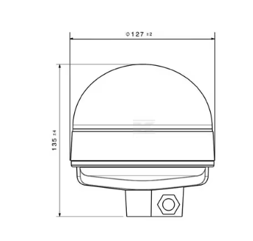 2143L05E08 Far LED, 17W, 12-24V, chihlimbar, montare pe stâlp rigid, Ø 127x135mm, E-VENUS Sacex