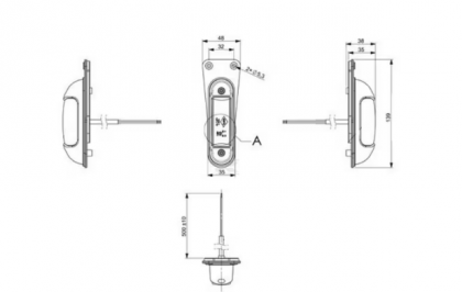 LA103166 Lampă poziție LED alb-roșu cu suport