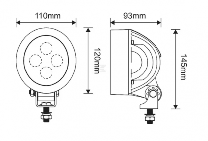 LA10416G Lampă de lucru LED 40W 4500lm flux larg  - Reflector