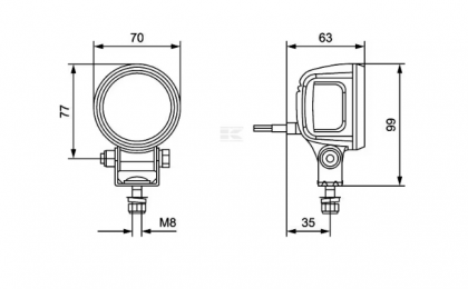 1G0996210011 Lumină de avertizare roșie  - Reflector