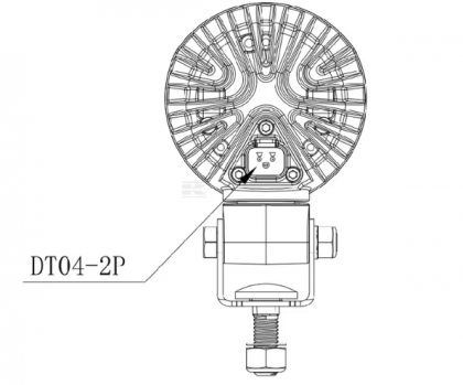 LA10550 Lampă  - Reflector de lucru LED 40W 4000lm rotundă albă 10/30V 84x126x71,8mm mufă Deutsch 4 LED-uri 360° Kramp
