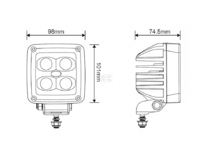 LA10091 WORKLAMP Sq  - Reflector 4500LM DT FLOOD