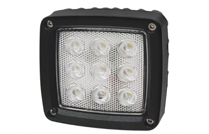 LA10555 Lampă  - Reflector de lucru LED 27W 3000lm dreptunghiulară 10/30V albă 100x100x81mm mufă Deutsch tip flood 9 LED-uri Kramp