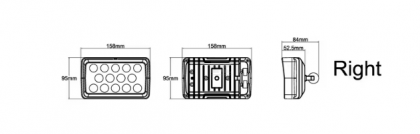 LA10412 Lampă - Reflector de lucru LED 21W 2600lm flux dreapta