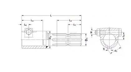 6710184KR Reducție arbore cardanic tată 1 3/8" (6) mamă 40mm cu șurub