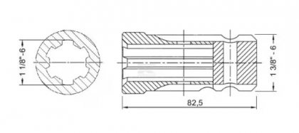 TP245 Transmisie PTO 1.1/8X3"LG