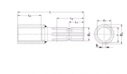 671017KR Reducție 1 3/8"-6 x 30mm
