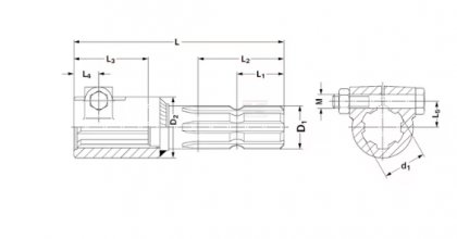 6710100KR Piesă de reducție șurub de prindere 1 1/8-1 3/8