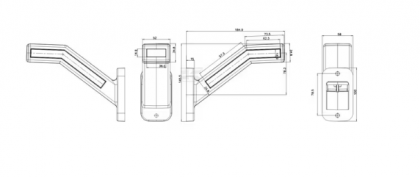 LA30163IND Lampă gabarit LED dreapta cu semnalizare