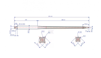 FT4064 Dinte încărcător frontal 35x860mm