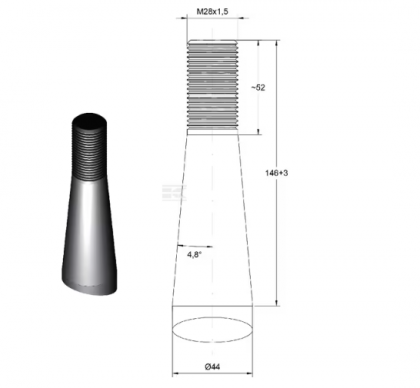 FT25 Dinți încărcător frontal M28x820mm