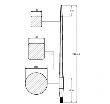 FT58 Dinți încărcător frontal 980 mm