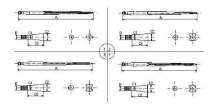 FT14 Dinți încărcător frontal 1100mm