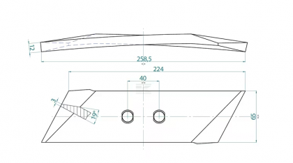 KK053090N Vârf brăzdar reversibil dreapta potrivit pentru Kverneland