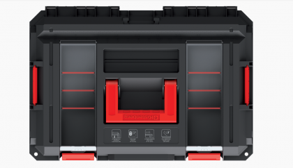 KXB604030F Cutie de scule, tip modular, din plastic, culoare negru/rosu, dimensiuni:lungime 546mm, latime 380mm, inaltime 307mm