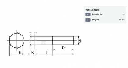 931650P001 Surub M6x50