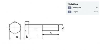 931660P001 Surub M6x60