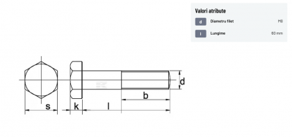 931860P001 Surub M8x60