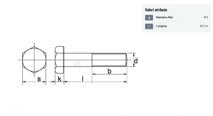 9311265P001 Surub M12x65
