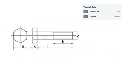 9311690P001 Surub M16x90