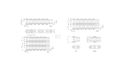 RS40 Lanț cu role ASA 40