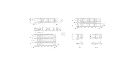 RS80 Lanț cu role ASA 80