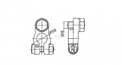 BA821 Clemă bornă baterie cu șurub M10