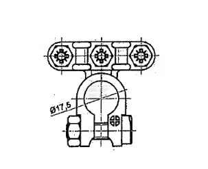 BA71D1 Clemă dublă bornă baterie +