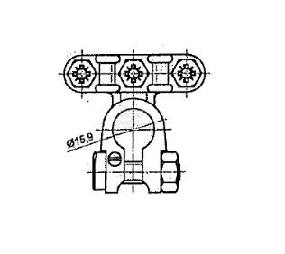 BA74D1 Clemă dublă bornă baterie -