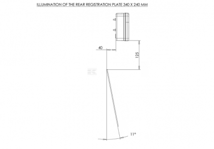 LA40021 Lampă spate multifuncțională LED pătrată 12-24V 121x101x56mm