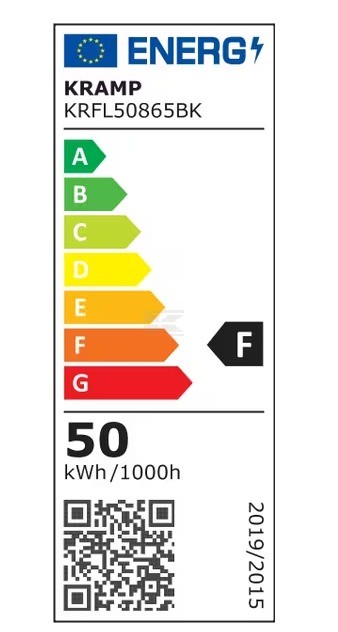 KRFL50865BK LED Floodlight, 50W, 6500K