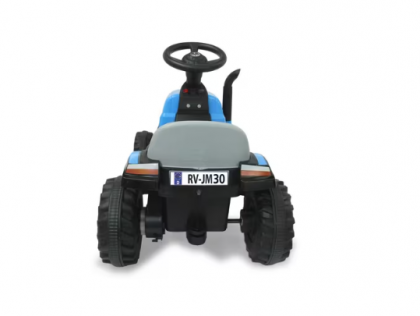JA460482 Tractor de jucărie New Holland albastru cu remorcă 6V